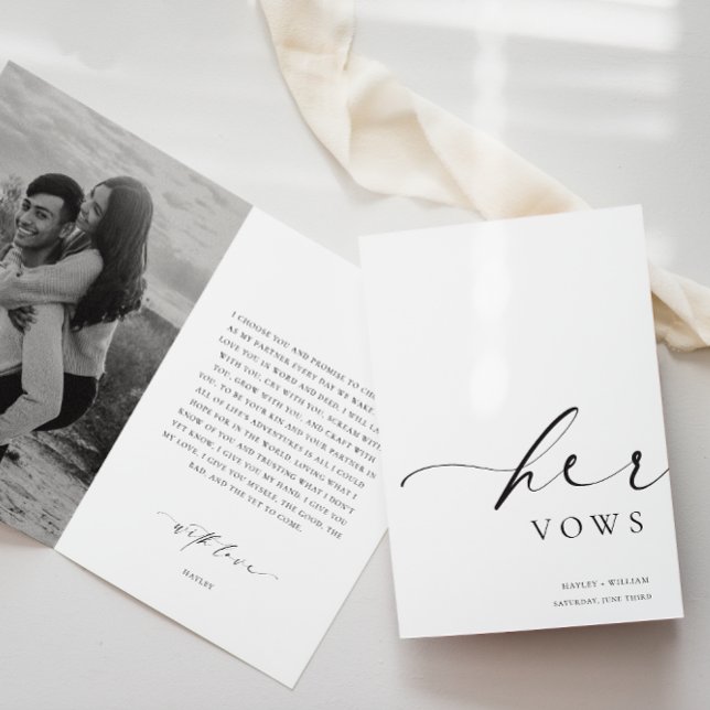 Ellesmere Foto Your Vows Wedding Card Karte (Her Vows Photo Book Ellesmere )
