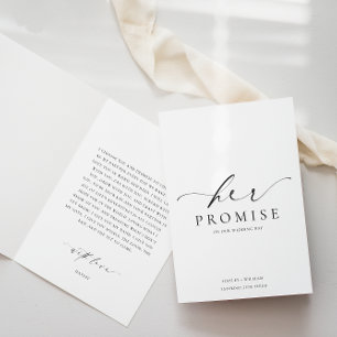 Ellesmere Her Promesse Vows Carte Mariage de livre