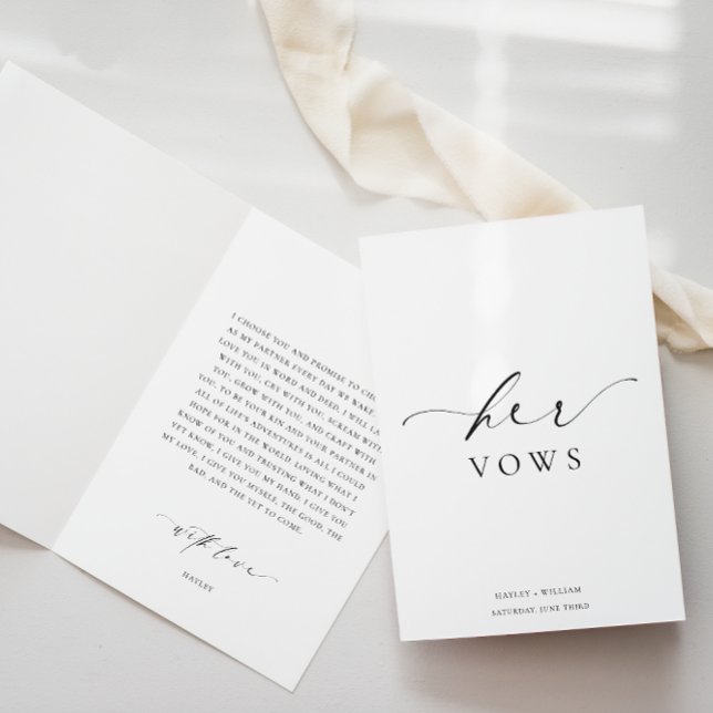 Ellesmere Ihre Vows Hochzeitskarte Karte (Her Vows Book Ellesmere)