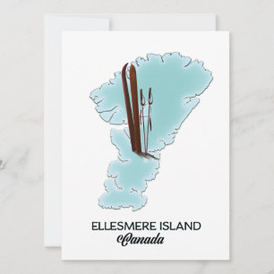Ellesmere-Insel Kanada Kartenposter