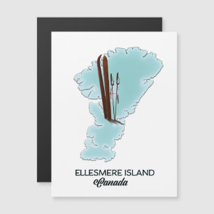 Ellesmere Insel Kanada Kartenposter Magnetkarte