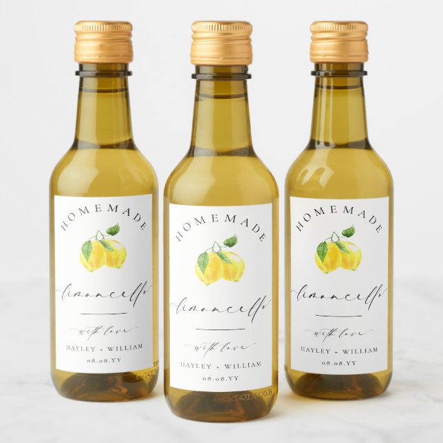 Ellesmere Limoncello Favor Weinetikett (Flaschen)