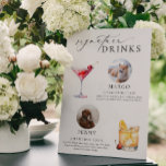 Ellesmere Minimal Pet Foto Signature Drinks unterz Poster<br><div class="desc">Dieses Getränkemenü mit moderner Kalligraphie-Schrift und minimalistischem Design. Die Überschrift des Skripttextes ist ein Bild, das nicht bearbeitet werden kann. Das Kursbild kann auf jede Postergröße angepasst werden. Der andere Text ist vollständig editierbar. Die Vorlage enthält über 100 Getränkeoptionen. Um das Getränkebild zu ändern, wählen Sie die Schaltfläche "Anpassen" und...</div>