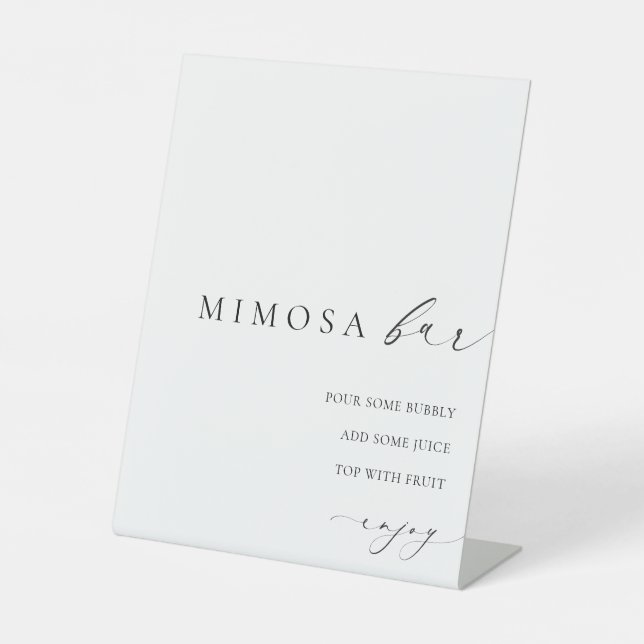 Ellesmere Minimalistisch Mimosa Bar Sockelschild (Vorderseite)
