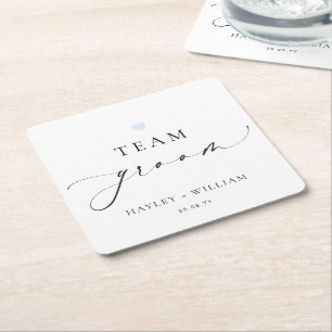 Ellesmere Minimalistisch Team Groom Rechteckiger Pappuntersetzer