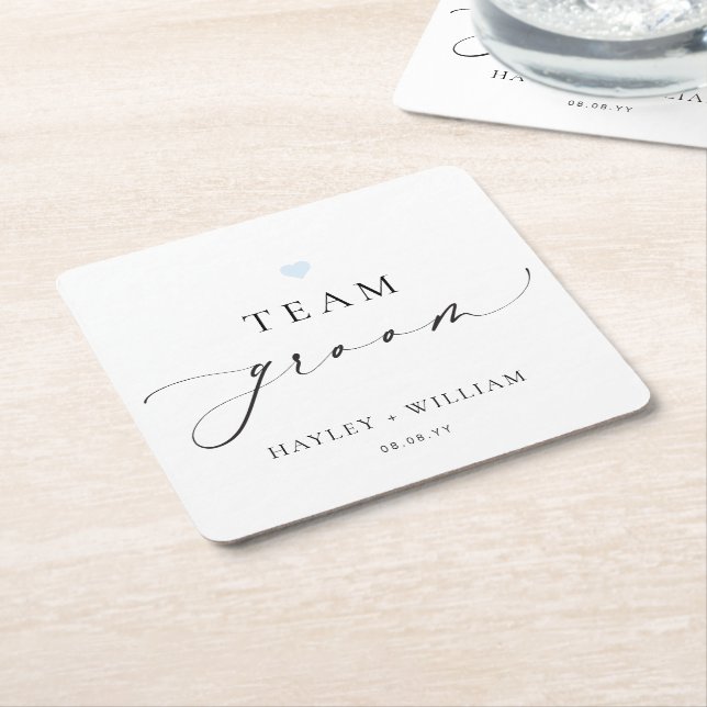 Ellesmere Minimalistisch Team Groom Rechteckiger Pappuntersetzer (angewinkelt)