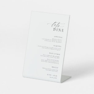 Ellesmere Minimalistisch Wedding Long Menu Sockelschild
