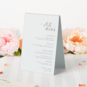 Ellesmere Minimalistisch Wedding Long Menu Tischaufsteller