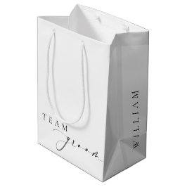 Ellesmere Minimalistisch Wedding Team Groom Mittlere Geschenktüte