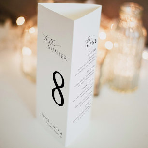Ellesmere Minimalistische Tri-Fold-Tischnummer & M