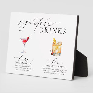 Ellesmere Moderne Minimal Signature-Drinks-Schilde Fotoplatte