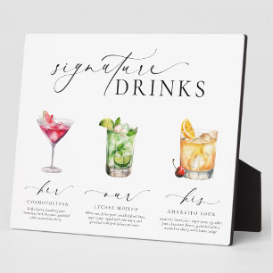 Ellesmere Moderne Minimal Signature-Drinks-Schilde Fotoplatte