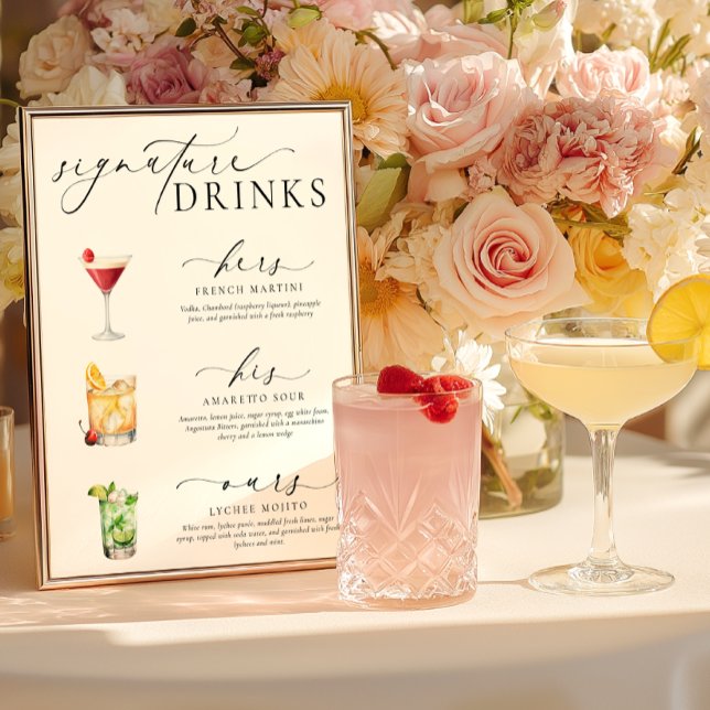 Ellesmere Moderne Minimal Signature Drinks Zeichen Poster (Von Creator hochgeladen)