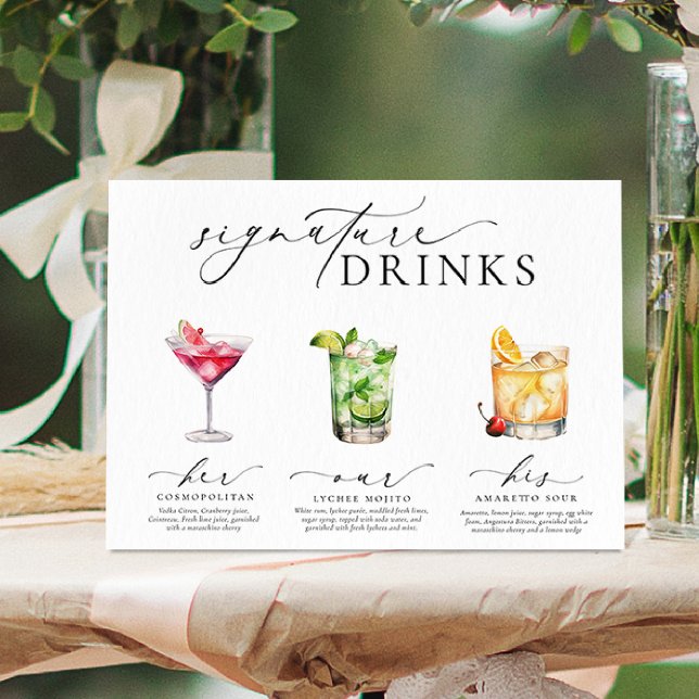 Ellesmere Moderne Minimal Signature Drinks Zeichen Poster (Von Creator hochgeladen)