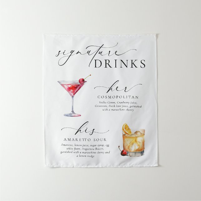 Ellesmere Moderne Minimal Signature Drinks Zeichen Wandteppich (Von Creator hochgeladen)
