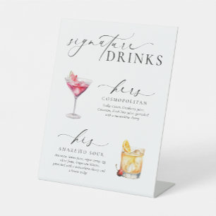 Ellesmere Moderne Minimale Signatur-Drinks-Schilde Sockelschild