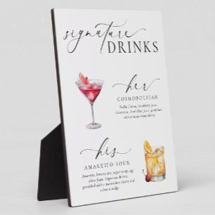 Ellesmere Moderne Minimale Signatur-Drinks-Schrift Fotoplatte
