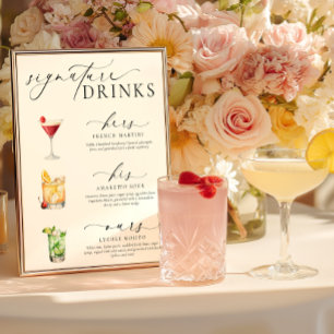 Ellesmere Moderne Minimale Signatur-Drinks-Schrift Poster