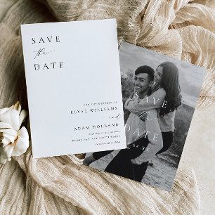Ellesmere Moderne Minimalistische Hochzeit rettet Einladung