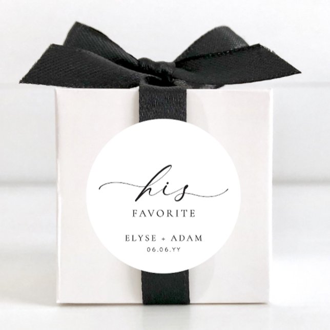 Ellesmere Son Sticker Rond Favori Favor Classic (Ellesmere Wedding Circle Stickers His Favourite )