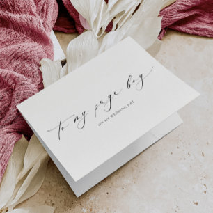 Ellesmere to My Page Boy Wedding Day Karte