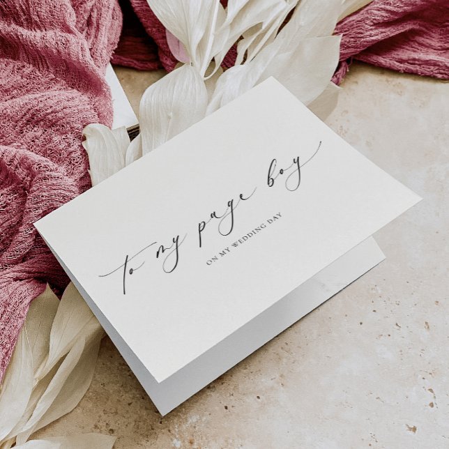 Ellesmere to My Page Boy Wedding Day Karte (Von Creator hochgeladen)