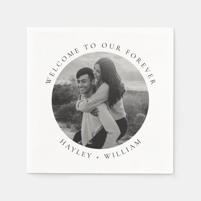 Ellesmere Wedding Foto Serviette (Vorderseite)