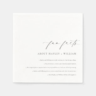Ellesmere Wedding Fun Fakten Serviette
