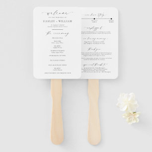 Ellesmere Wedding Zeremony Program Fächer
