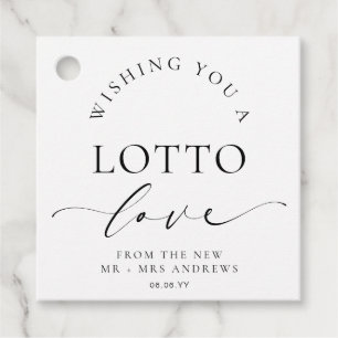Ellesmere wünschen Ihnen eine Lotto-Liebe Hochzeit Geschenkanhänger