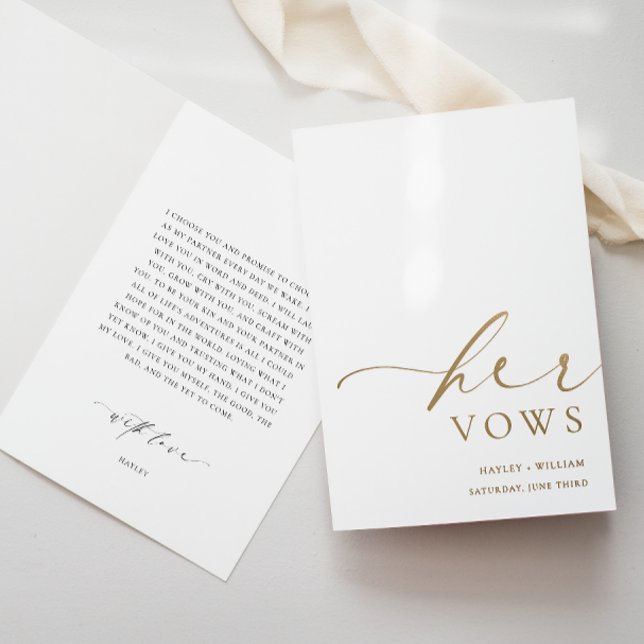Ellesmere Your Vows Wedding Gold Foil Card Folienkarte (Von Creator hochgeladen)