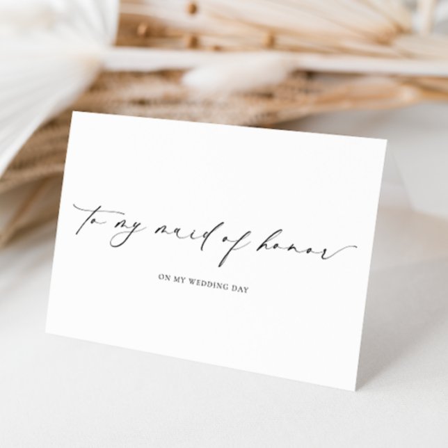 Ellesmere zum Hochzeitstag meiner Trauzeugin Karte (Ellesmere To My Maid Of honor Wedding Day Card)