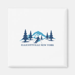 Ellicottville New York Skigebiet Skifahren Skifahr Magnet