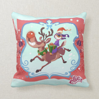 Ellie the Wienerdog® WeenDeer Holiday Throw Kissen