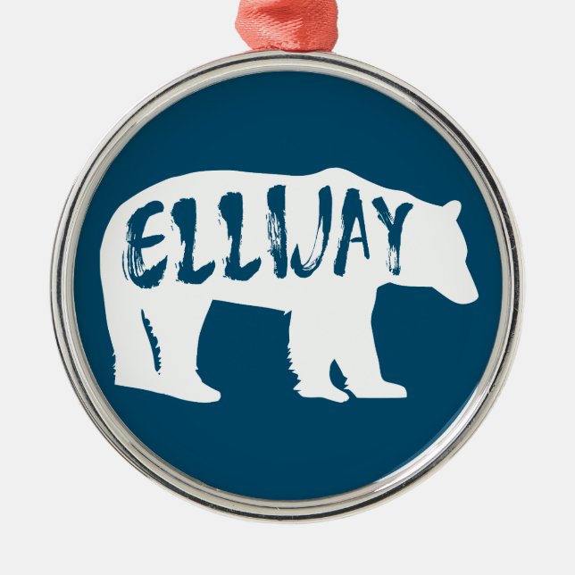 Ellijay Georgia Bear Ornament Aus Metall (Vorne)