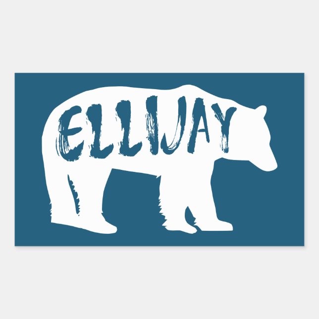 Ellijay Georgia Bear Rechteckiger Aufkleber (Vorderseite)