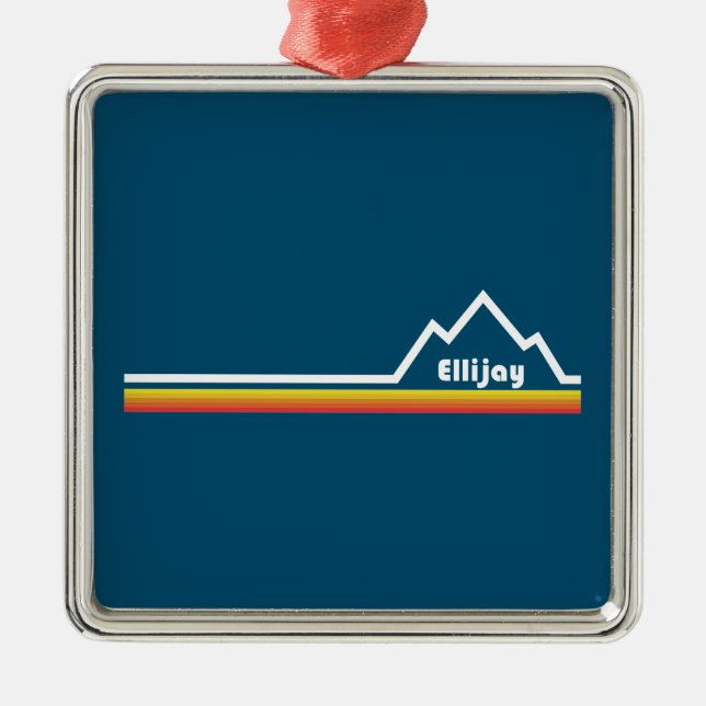 Ellijay Georgia Ornament Aus Metall (Vorne)