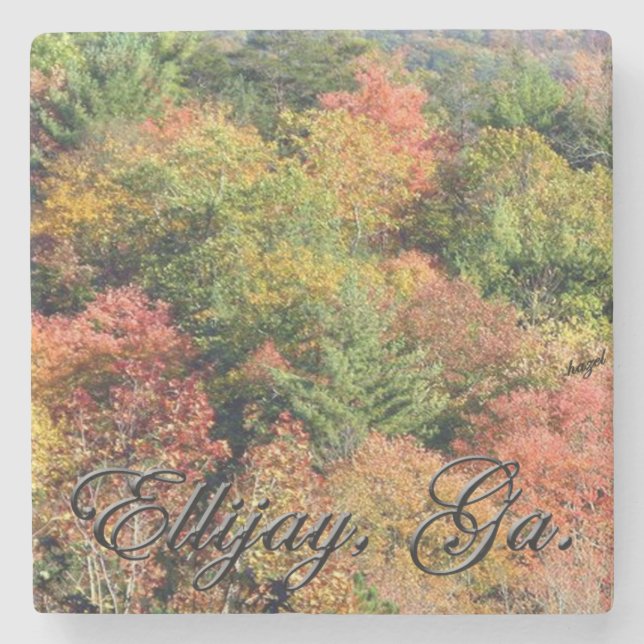 Ellijay, Georgien, Herbstlaub, Berge, Untersetzer (Vorderseite)