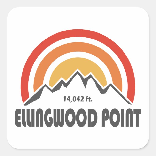 Ellingwood Point Quadratischer Aufkleber (Vorderseite)