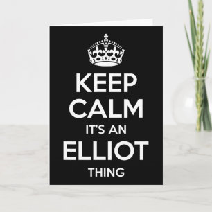 Elliot Gift Name Behalten Calm Funny Personalisier Karte