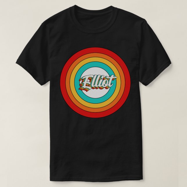 Elliot Name Shirt Vintag Elliot Circle (Design vorne)