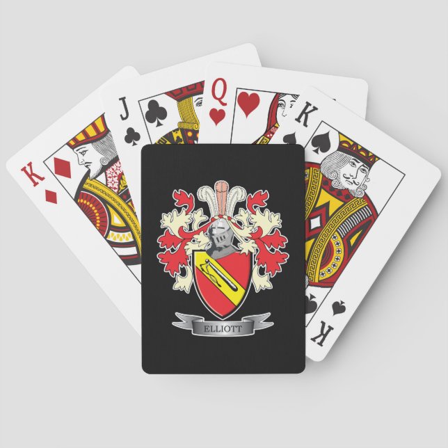 Elliott-Familienwappen-Wappen Spielkarten (Rückseite)