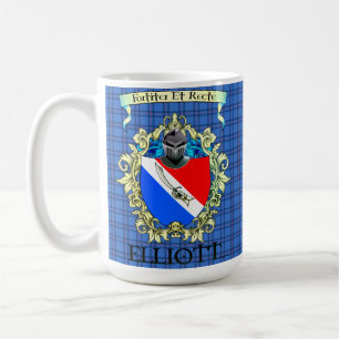 Elliott Wappen und Tartan Kaffeetasse