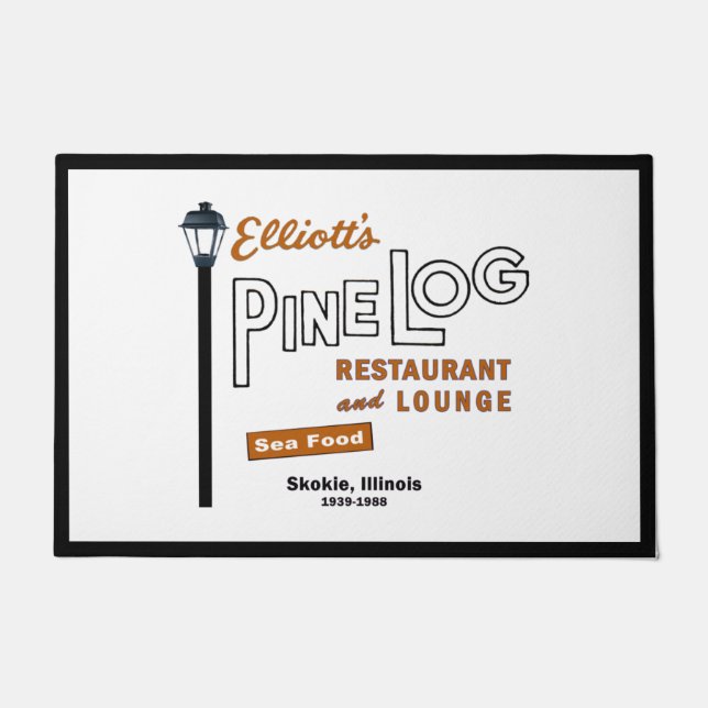 Elliotts Pine Log Restaurant, Skokie, IL. 1939-88 Fußmatte (Vorderseite)