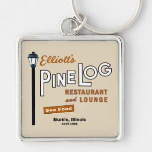 Elliott's Pine Log Restaurant, Skokie, IL. 1939-88 Schlüsselanhänger