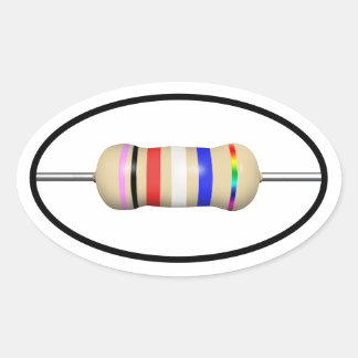 Ellipse-Aufkleber-Set 4 Ovaler Aufkleber