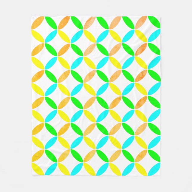 Ellipse Pattern Abstrakt Art Fleecedecke (Vorderseite)