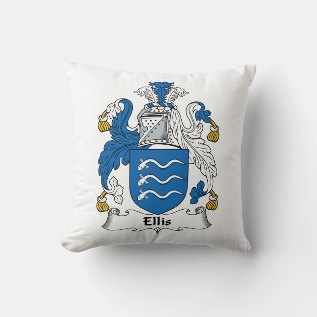 Ellis Familienwappen Kissen (Vorderseite)