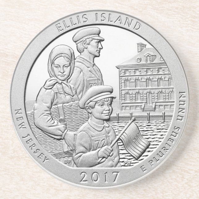 ELLIS ISLAND COIN GETRÄNKEUNTERSETZER (Vorne)