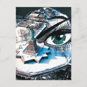 Ellis Island eye Postcard Postkarte